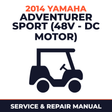 2014 Yamaha ADVENTURER SPORT (48V - DC MOTOR) Service and Repair Manual - golf car workshop manual cover
