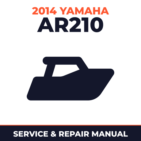 2014 Yamaha AR210 Service and Repair Manual - boat workshop manual cover