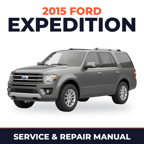 2015 Ford Expedition service and repair manual cover with vehicle photo
