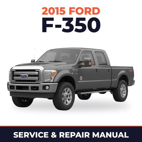 2015 Ford F-350 service and repair manual cover with vehicle photo