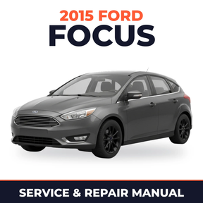 2015 Ford Focus service and repair manual cover with vehicle photo