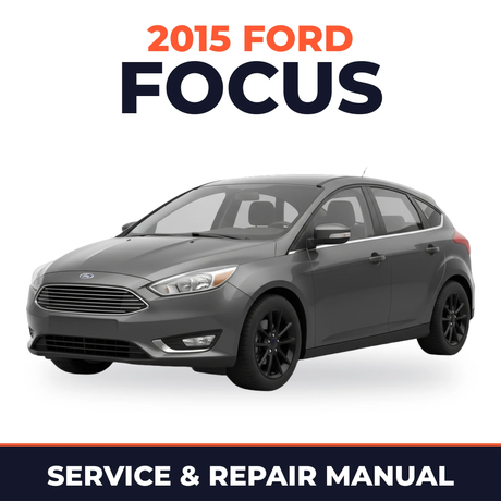 2015 Ford Focus service and repair manual cover with vehicle photo