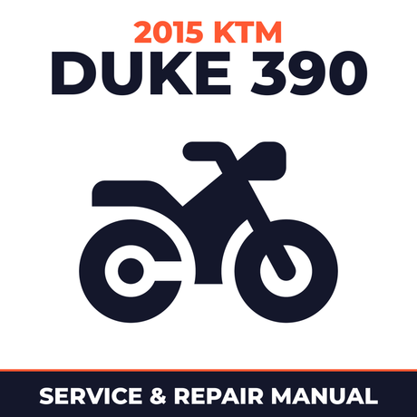 2015 KTM Duke 390 Service and Repair Manual - motorcycle workshop manual cover