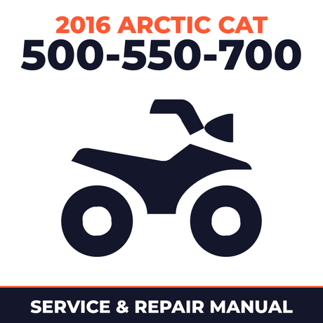 2016 Arctic Cat 500-550-700 Service and Repair Manual - ATV workshop manual cover