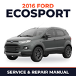2016 Ford EcoSport service and repair manual cover with vehicle photo