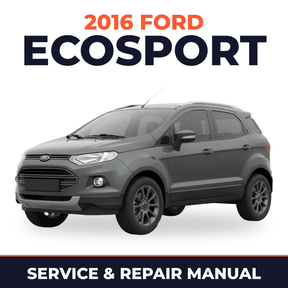 2016 Ford EcoSport service and repair manual cover with vehicle photo