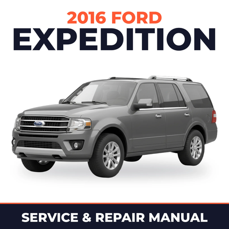 2016 Ford Expedition service and repair manual cover with vehicle photo