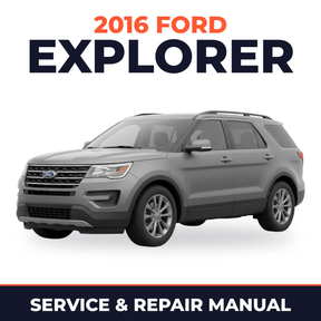 2016 Ford Explorer service and repair manual cover with vehicle photo