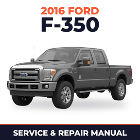 2016 Ford F-350 service and repair manual cover with vehicle photo