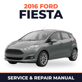 2016 Ford Fiesta service and repair manual cover with vehicle photo