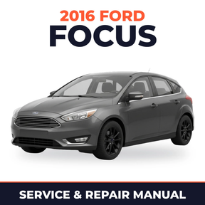 2016 Ford Focus service and repair manual cover with vehicle photo