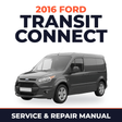 2016 Ford Transit Connect service and repair manual cover with vehicle photo