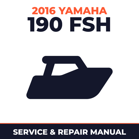 2016 Yamaha 190 FSH Service and Repair Manual - boat workshop manual cover