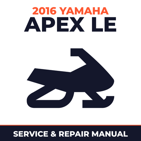 2016 Yamaha APEX LE Service and Repair Manual - snowmobile workshop manual cover