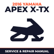 2016 Yamaha APEX X-TX Service and Repair Manual - snowmobile workshop manual cover