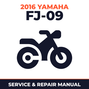 2016 Yamaha FJ-09 Service and Repair Manual - motorcycle workshop manual cover