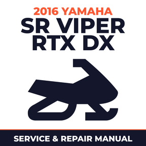 2016 Yamaha SR VIPER RTX DX Service and Repair Manual - snowmobile workshop manual cover