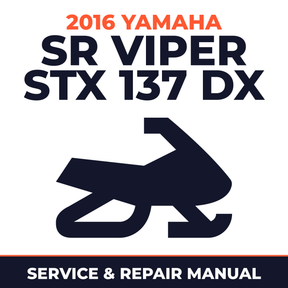 2016 Yamaha SR VIPER STX 137 DX Service and Repair Manual - snowmobile workshop manual cover