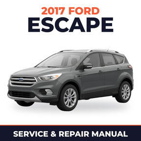 2017 Ford Escape service and repair manual cover with vehicle photo