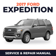 2017 Ford Expedition service and repair manual cover with vehicle photo