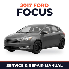 2017 Ford Focus service and repair manual cover with vehicle photo