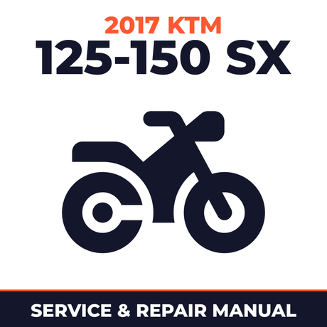 2017 KTM 125-150 SX Service and Repair Manual - motorcycle workshop manual cover