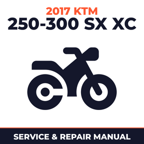 2017 KTM 250-300 SX XC Service and Repair Manual - motorcycle workshop manual cover