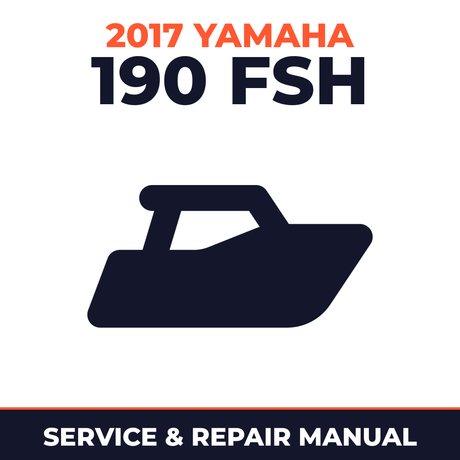 2017 Yamaha 190 FSH Service and Repair Manual - boat workshop manual cover