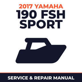 2017 Yamaha 190 FSH SPORT Service and Repair Manual - boat workshop manual cover