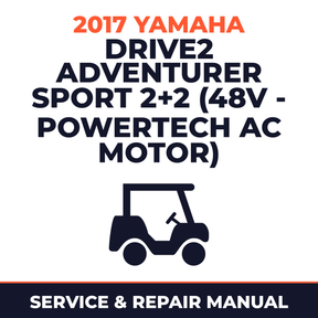 2017 Yamaha DRIVE2 ADVENTURER SPORT 2+2 (48V - POWERTECH AC MOTOR) Service and Repair Manual - golf car workshop manual cover