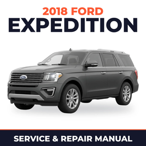 2018 Ford Expedition service and repair manual cover with vehicle photo