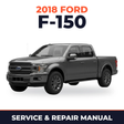 2018 Ford F-150 service and repair manual cover with vehicle photo