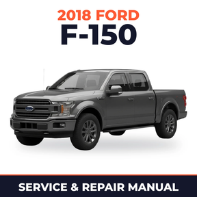 2018 Ford F-150 service and repair manual cover with vehicle photo