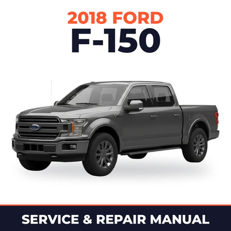 2018 Ford F-150 service and repair manual cover with vehicle photo