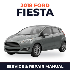 2018 Ford Fiesta service and repair manual cover with vehicle photo