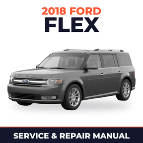 2018 Ford Flex service and repair manual cover with vehicle photo