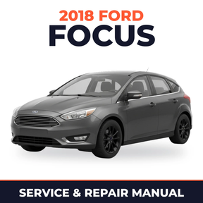 2018 Ford Focus service and repair manual cover with vehicle photo