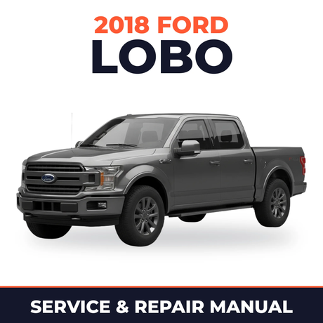2018 Ford Lobo service and repair manual cover with vehicle photo
