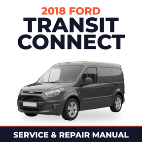 2018 Ford Transit Connect service and repair manual cover with vehicle photo