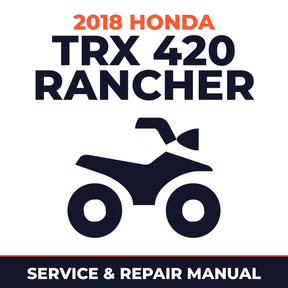 2018 Honda TRX 420 Rancher Service and Repair Manual - ATV workshop manual cover