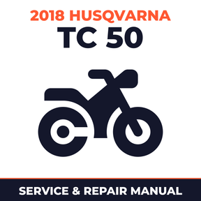 2018 Husqvarna TC 50 Service and Repair Manual - motorcycle workshop manual cover