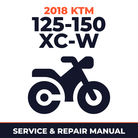 2018 KTM 125-150 XC-W Service and Repair Manual - motorcycle workshop manual cover