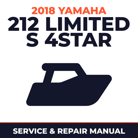2018 Yamaha 212 LIMITED S 4STAR Service and Repair Manual - boat workshop manual cover
