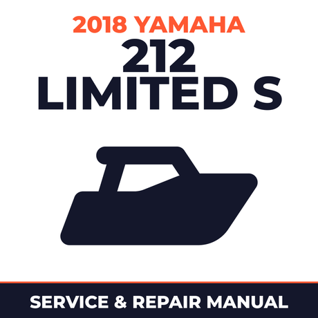 2018 Yamaha 212 LIMITED S Service and Repair Manual - boat workshop manual cover