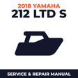 2018 Yamaha 212 LTD S Service and Repair Manual - boat workshop manual cover