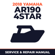 2018 Yamaha AR190 4STAR Service and Repair Manual - boat workshop manual cover