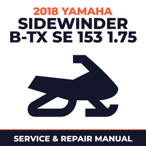 2018 Yamaha SIDEWINDER B-TX SE 153 1.75 Service and Repair Manual - snowmobile workshop manual cover