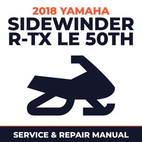 2018 Yamaha SIDEWINDER R-TX LE 50th Service and Repair Manual - snowmobile workshop manual cover