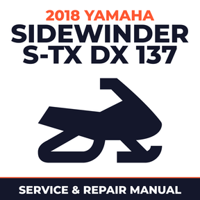 2018 Yamaha SIDEWINDER S-TX DX 137 Service and Repair Manual - snowmobile workshop manual cover