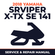 2018 Yamaha SRVIPER X-TX SE 141 Service and Repair Manual - snowmobile workshop manual cover